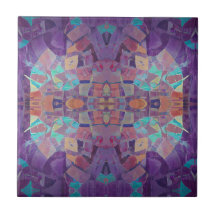 Marokkanische Mosaikkunst lila türkisfarben