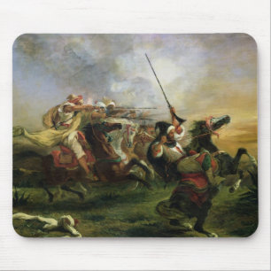 Marokkanische Reiter in Militäreinsatz, 1832 Mousepad