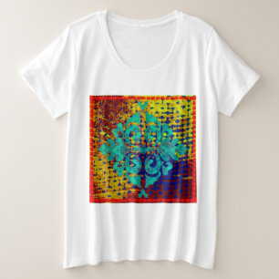 marokkanische Tile Große Größe T-Shirt
