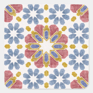 marokkanische Tile Quadratischer Aufkleber