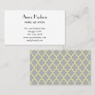 marokkanische Trellis, Latticework, Quatrefolie, G Visitenkarte