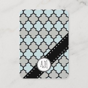 Marokkanische Trellis, Latticeworks - Blue Gray Bl Visitenkarte