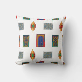 Marokkanische Türen und Lanterns Mosaik Kissen