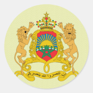 Marokkanische Wappen im Detail Runder Aufkleber