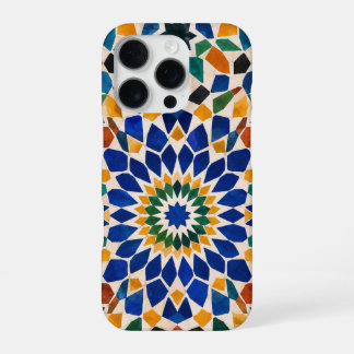 Marokkanische Zellige-Mosaik-Handyhülle | Blau & O iPhone 16 Pro Hülle