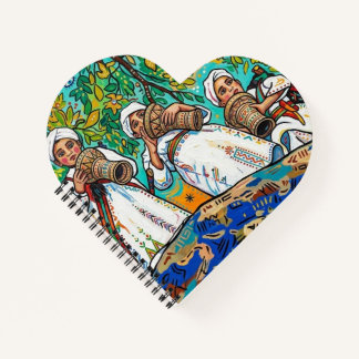 Marokkanischer Ahwash Amazigh-Folk-Art-Druck Notizbuch
