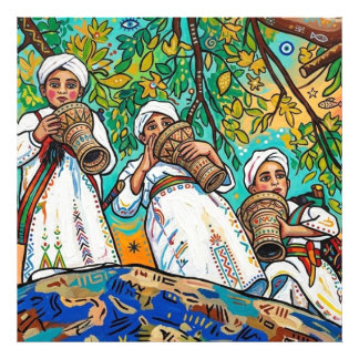 Marokkanischer Ahwash Amazigh-Folklore-Kunstprint Fotodruck