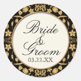 marokkanischer Glitzer für Weinflora Damaskus Feie Runder Aufkleber