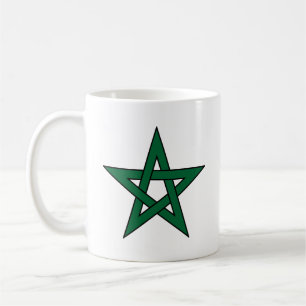 Marokkanischer grüner fünfzackiger Stern Becher Kaffeetasse
