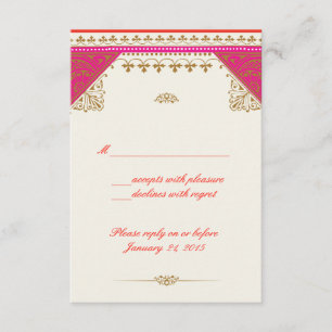 marokkanischer Hochzeitskarte mit marokkanischer u RSVP Karte