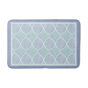 Marokkanischer Laterne Tile Beach Aqua Sea Blau Badematte