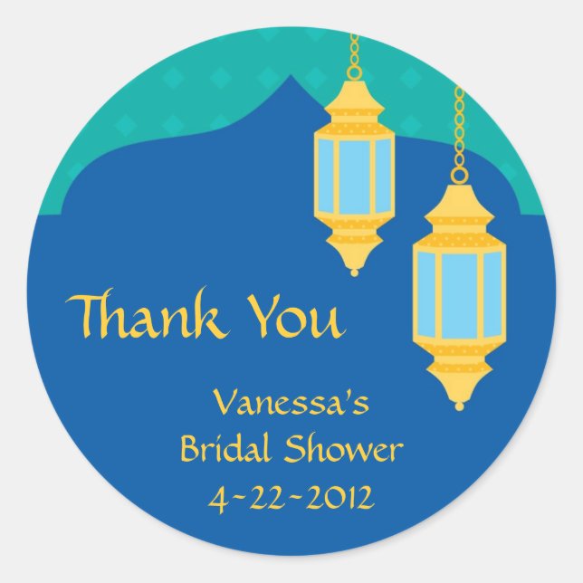 Marokkanischer Laternen-Aufkleber Runder Aufkleber (Vorderseite)