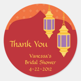 marokkanischer Laternensticker Runder Aufkleber