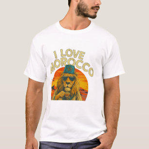 Marokkanischer Löwenstolz – I Love Morocco Bold T-Shirt