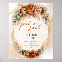 Marokkanischer Pampas terracotta Wählen Sie einen Poster