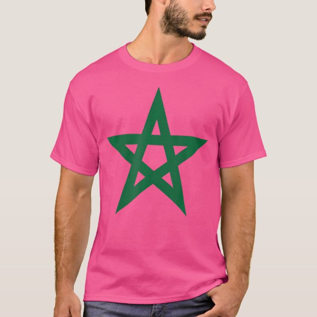 Marokkanischer Star Flag Football Jersey T-Shirt (Vorderseite)