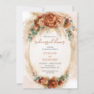 Marokkanischer Strand Pampas terracotta Probe Einladung