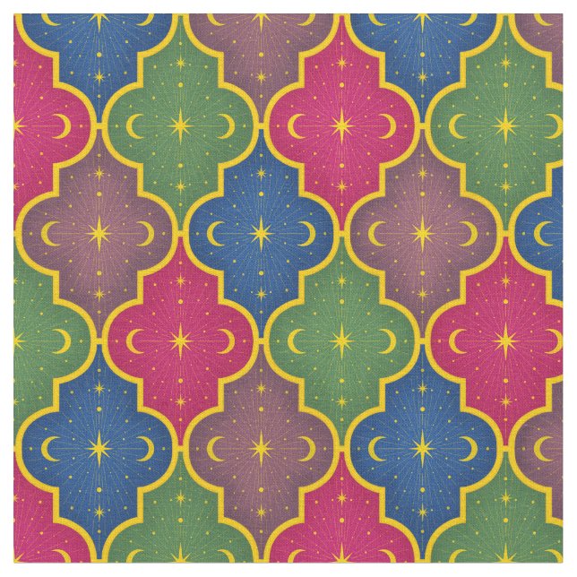 Marokkanischer Tile (kleiner Maßstab) Stoff (Nahaufnahme)