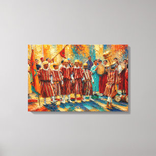 Marokkanischer Volksmusiker Ölbild auf Leinwand