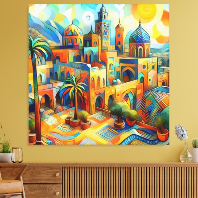 Marokkanischer Zauber in der Kunst: Aousserd Leinwanddruck (Insitu (Wohnzimmer))