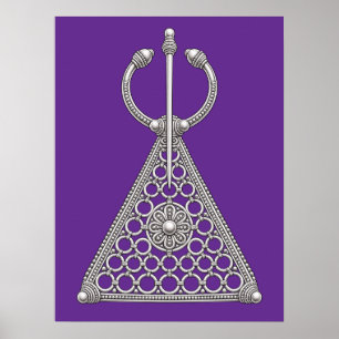Marokkanisches Amazigh-Fibula-Traditionsschmuck-Em Poster