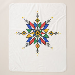 Marokkanisches Amazigh-Geometrisches Muster Trad Sherpadecke