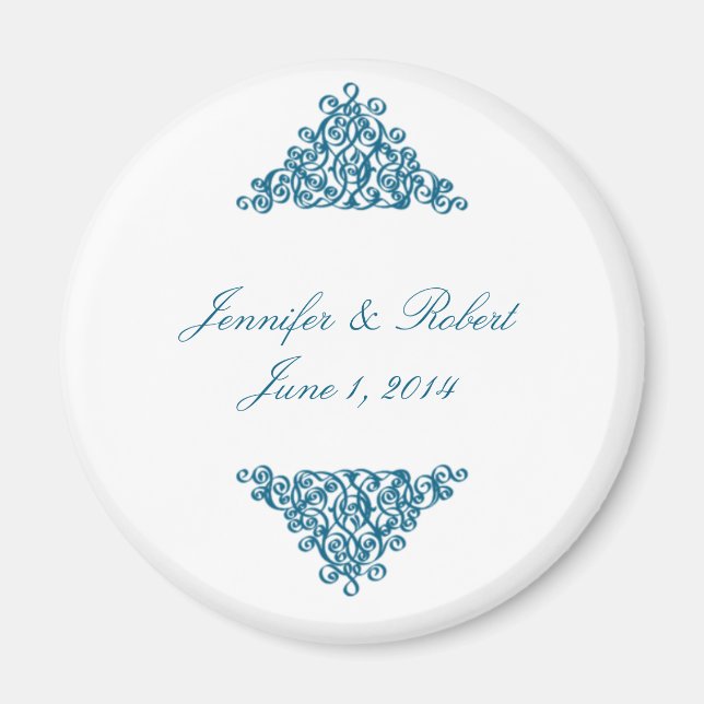 Marokkanisches Blau Magnet (Vorne)