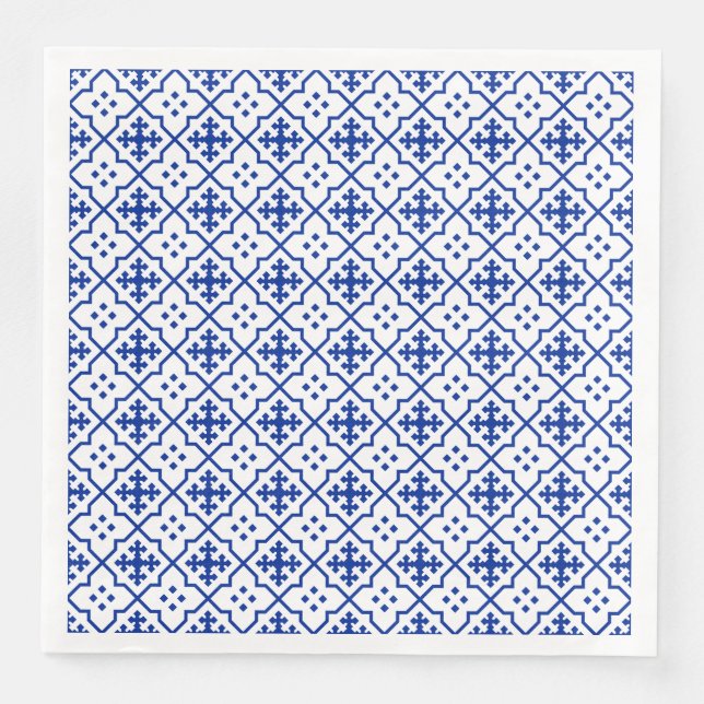 Marokkanisches Blau Serviette (Vorderseite)
