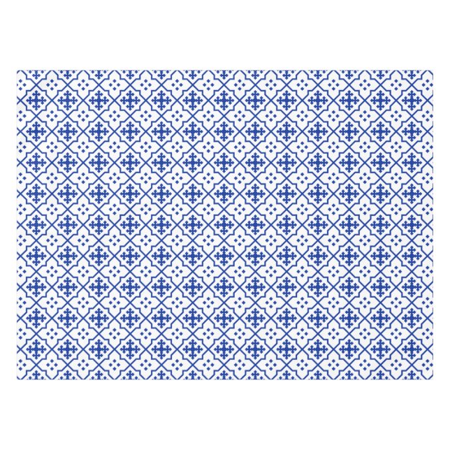 Marokkanisches Blau Tischdecke (Vorderseite (Horizontal))