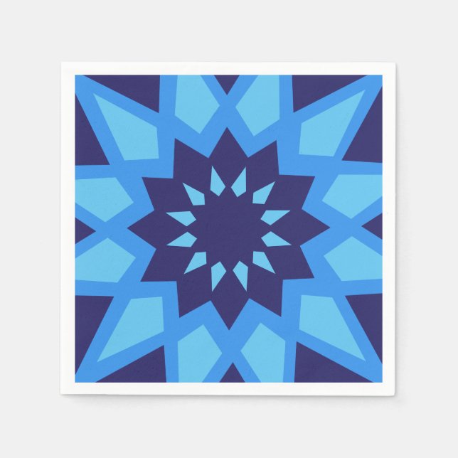 Marokkanisches Blaubuch Napkins Serviette (Vorderseite)