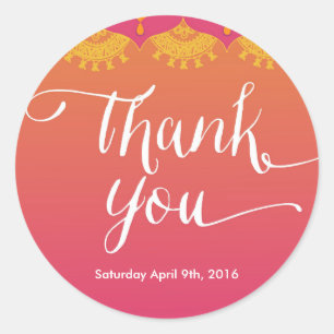 marokkanisches Etikett - indische Inspirationsmark Runder Aufkleber