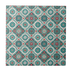 Marokkanisches Fliesen-Geometrisches-Blumen-Mandal Fliese