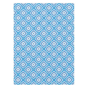 Marokkanisches Fliesenmuster - Blau und Weiß Tischdecke