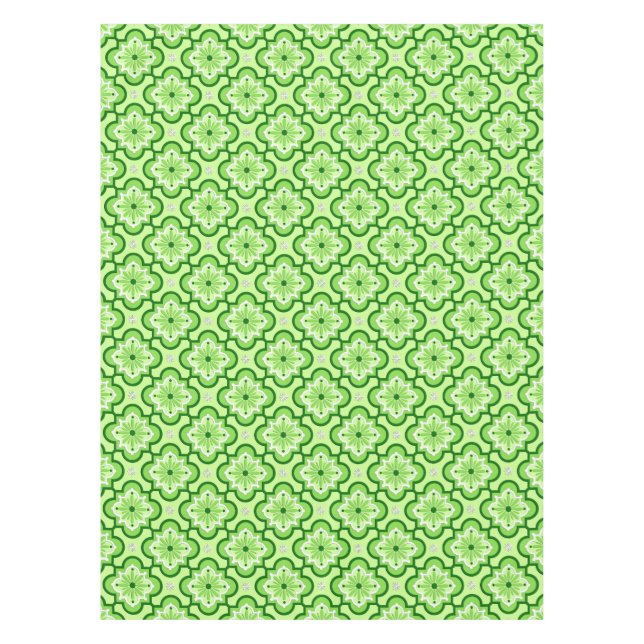 marokkanisches Fliesenmuster - Lime Green Tischdecke (Vorderseite)
