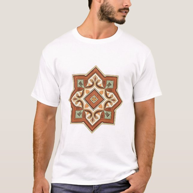 marokkanisches Fliesenmuster T-Shirt (Vorderseite)
