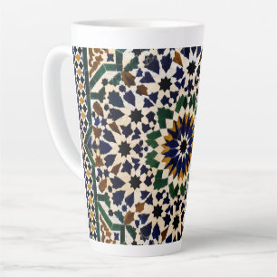 Marokkanisches geometrisches Muster Keramik-Aufbew Milchtasse