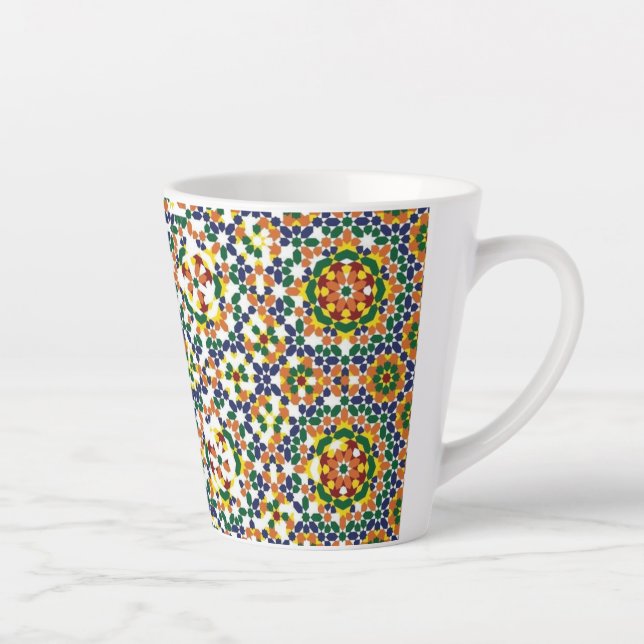 Marokkanisches geometrisches Muster Milchtasse (Rechts)