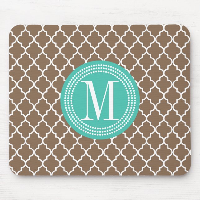 Marokkanisches Gitter Browns personalisiert Mousepad (Vorne)