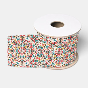 Marokkanisches Gitter Geometrisches Mandala Hochze Ripsband