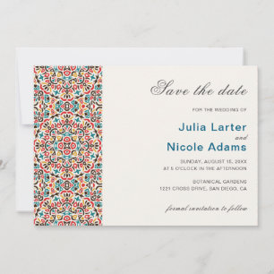 Marokkanisches Gitter geometrisches Mandala Hochze Save The Date