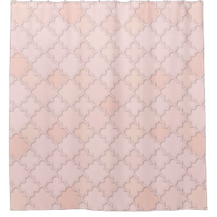 Marokkanisches großes Quatrefolienmuster Pastel Co Duschvorhang