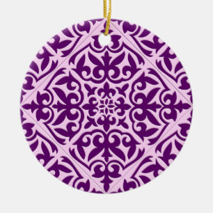 marokkanisches Kachel - lila und orchid Keramikornament