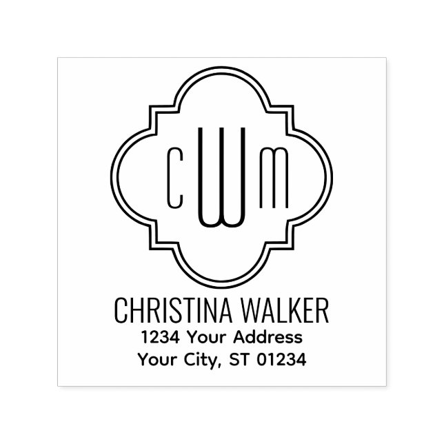 Marokkanisches Kontingent 3 Vorname # Ret-Adresse Permastempel (Design)