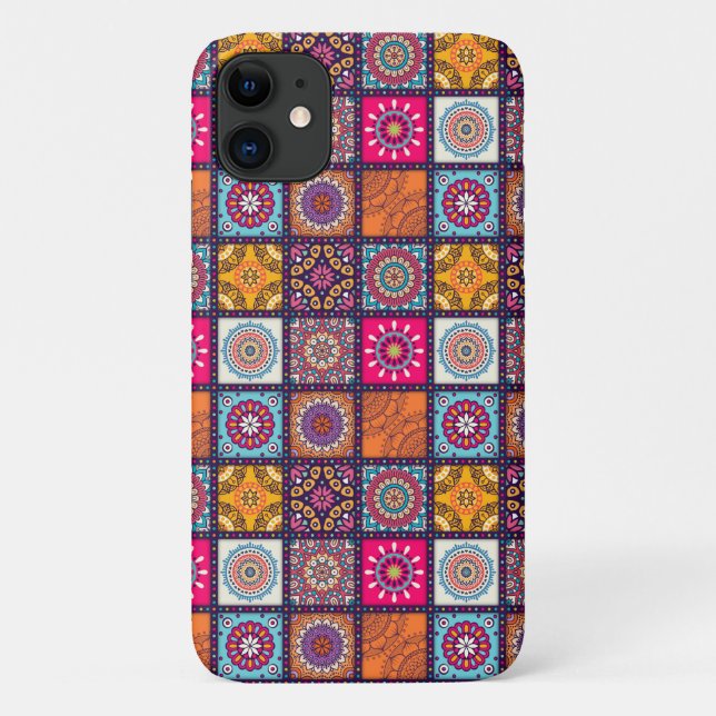 Marokkanisches Mandala mit bunten ethnischen Muste Case-Mate iPhone Hülle (Rückseite)