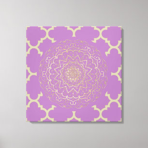 Marokkanisches Mandala - überwundene Canvas Leinwanddruck
