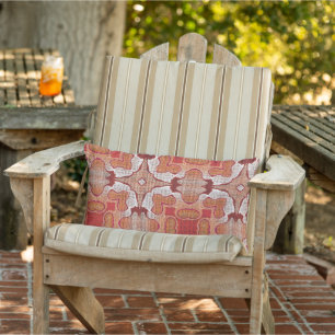 Marokkanisches mediterranes Boho-Fliesen-Kunstmust Kissen Für Draußen