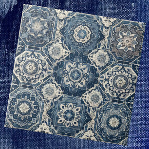 Marokkanisches Mittelmeer Blau-Weiß-Fliesenmuster Fliese