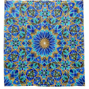 Marokkanisches Mosaik: Arabisches Nahtloses Design Duschvorhang