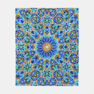 Marokkanisches Mosaik: Arabisches Nahtloses Design Fleecedecke