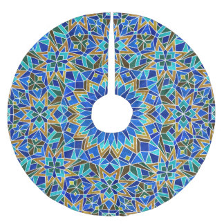 Marokkanisches Mosaik: Arabisches Nahtloses Design Polyester Weihnachtsbaumdecke